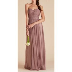 BIRDY GREY M Taupe Strapless Sweetheart Neck Christina Convertible Dress NWT B57